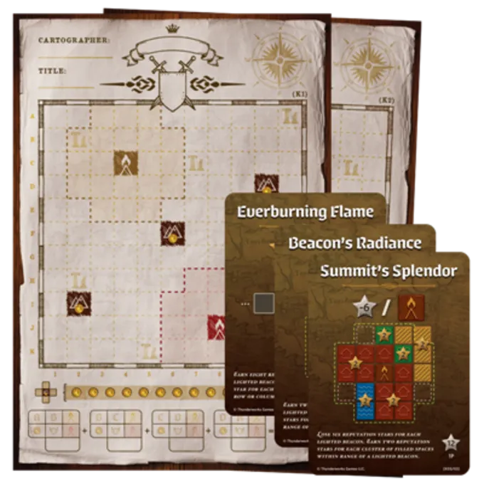 THUNDERWORKS GAMES Cartographers Map Pack 5 Kethra's Steppe - Billede 2