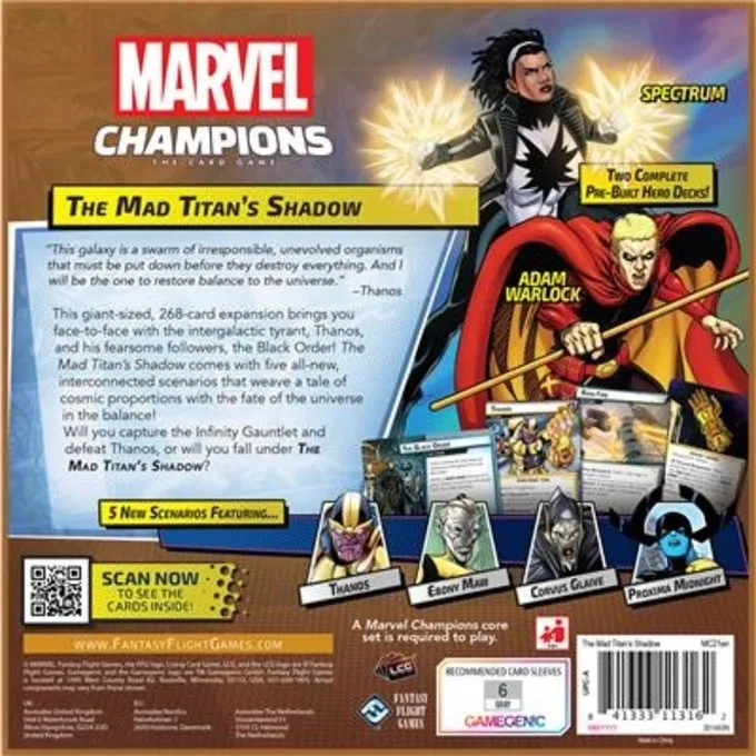 FANTASY FLIGHT GAMES Marvel LCG Champions The Mad Titan's Shadow Exp. - Billede 3