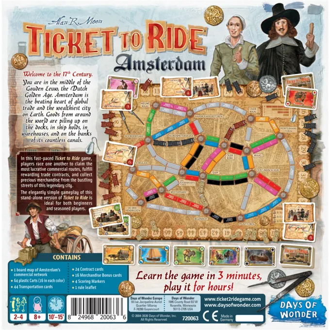 DAYS OF WONDER Ticket To Ride Amsterdam EN - Billede 3
