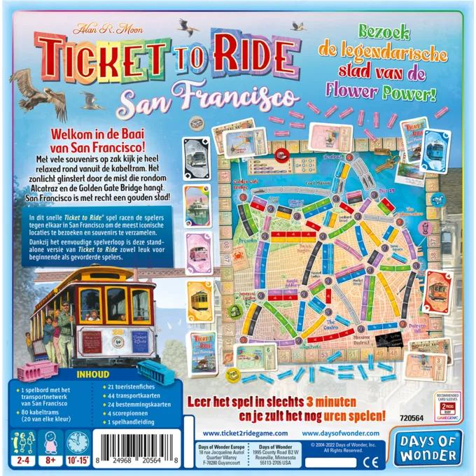 DAYS OF WONDER Ticket To Ride San Francisco - NL - Billede 5